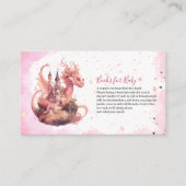 水お洒落色ピンクのドラゴンブックベビー エンクロージャーカード (正面)