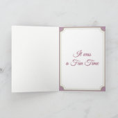 水お洒落色ピンクバタフライ サンキューカード (内部)