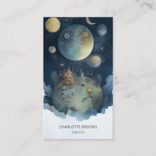 水お洒落色ファンタジー作家ライタ 名刺