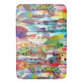 水お洒落色フローラアート バスマット (正面縦)