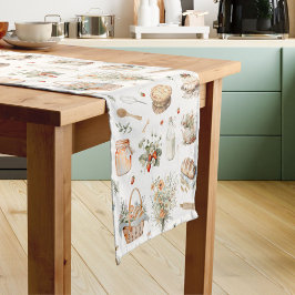 水お洒落色フローラストロベリーカントリー ショートテーブルランナー