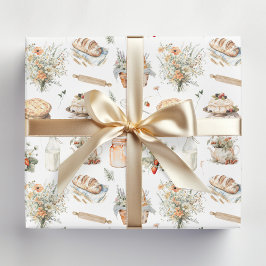 水お洒落色フローラストロベリーカントリー ラッピングペーパーシート