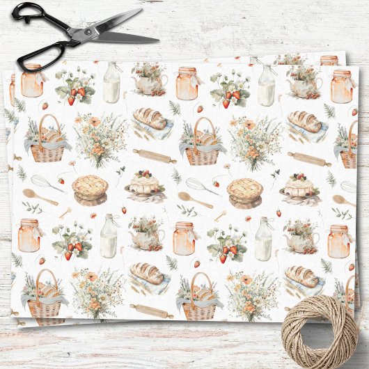 水お洒落色フローラストロベリーカントリー 薄葉紙