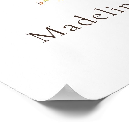 水お洒落色フローラブライダルシャワーへようこそ ポスター (角)