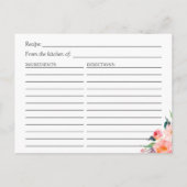 水お洒落色フローラブライダルシャワーレシピ ポストカード (裏面)