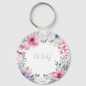 水お洒落色フローラベビーシャワーああベビー キーホルダー (正面)