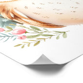 水お洒落色フローラベビーフクロウ確認 ポスター (角)