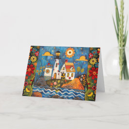 水お洒落色フローラライトハウスカ空白のード シーズンカード