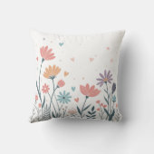 水お洒落色フローラ クッション (裏面)