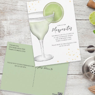 水お洒落色マルガリータライム書道 ポストカード