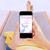 水お洒落色マーメイドスプラッシュグリッター 招待状