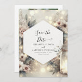 水お洒落色メイスンジャー結婚ズ セーブザデート (正面/裏面)