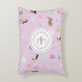 水お洒落色メルメイドモノグラム アクセントクッション (正面(垂直))