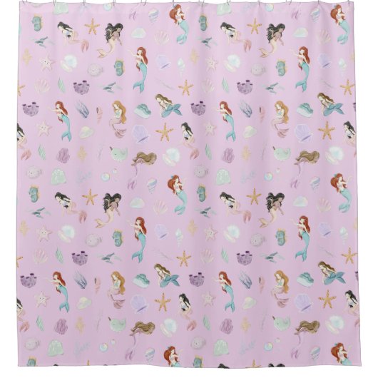 水お洒落色メルメイド シャワーカーテン (正面)