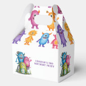 水お洒落色モンスターズキッズバースデーパーティー フェイバーボックス (正面)