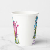 水お洒落色モンスターズキッズバースデーパーティー 紙コップ (右)