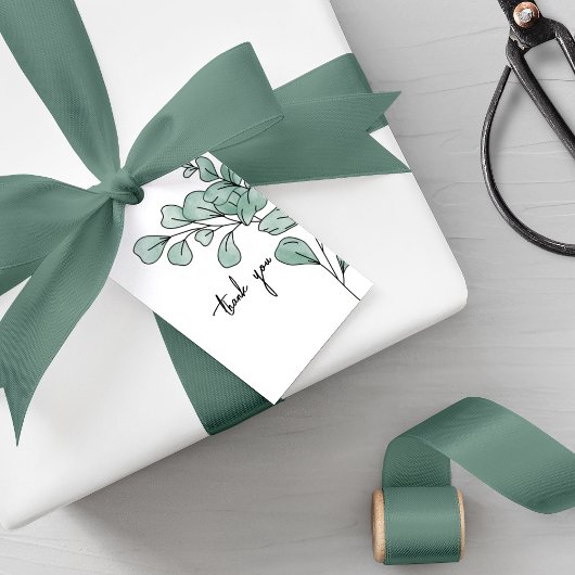 水お洒落色ユーカリ結婚ス ギフトタグ