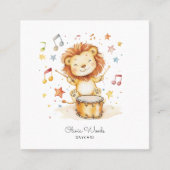 水お洒落色ライオンクブチャイルドケア スクエア名刺 (正面)