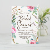 水お洒落色リースブライダルシャワー 招待状 (スタンド正面)