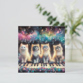 水お洒落色レインボーキャッツバレンタイン シーズンカード (スタンド正面)