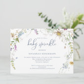 水お洒落色ワイルドフラワーベビー散布 招待状 (スタンド正面)