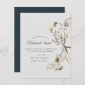 水お洒落色ワイルドフラワーリハーサルディナー 招待状 (正面/裏面)