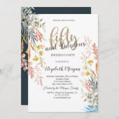 水お洒落色ワイルドフラワー乾杯50位 招待状 (正面/裏面)