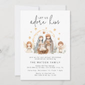 水お洒落色出生クリスマスパーティー 招待状 (正面)