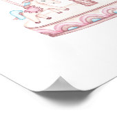 水お洒落色回転木馬ユニコーン ポスター (角)