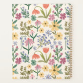 水お洒落色手描き植物模様 プランナー手帳 (裏面)