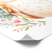 水お洒落色確認ベビーフクロウ子供部屋 ポスター (角)