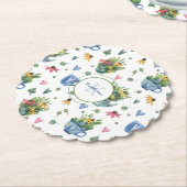 水お洒落色野草茶パーティー ペーパーコースター (アングル)