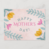 水お洒落色開花母の日 ポストカード (正面)