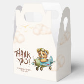 水お洒落色飛行機テディベア フェイバーボックス (オープン)