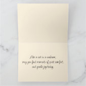 水お洒落色Calico猫グリーティングカード カード (内部)