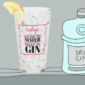 水かもしれない。ギンかも。ピンク.カスタマイズ タンブラーグラス