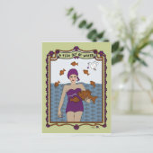 水から出た魚_A_はがき ポストカード (スタンド正面)