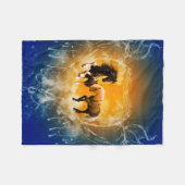 水から成っているハートの美しい馬 フリースブランケット (正面(横))