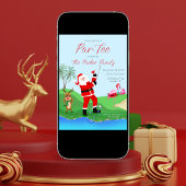 水から抜け出しながらマティーニ・パーティーで遊ぶサンタ 招待状