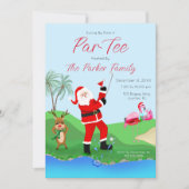 水から抜け出すサンタのマティーニパーティー 招待状 (正面)