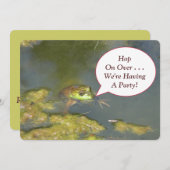 水から頭を跳ね上げたカエル 招待状 (正面/裏面)