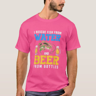 水から魚を、ビールからボトルFisを救う Tシャツ