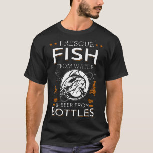 水から魚を、ビールからボトルFisを救う Tシャツ