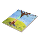 "水から"人魚の芸術 タイル (側面)