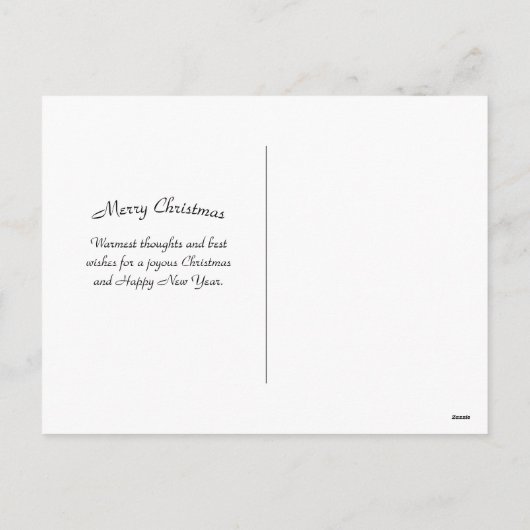 水かわいらしのカラフルカラーツリーサンタクリスマス シーズンポストカード (裏面)