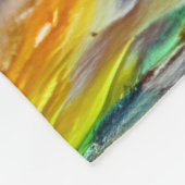 水かわいらしの反射に沈む夕日 フリースブランケット (角)