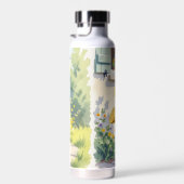 水かわいらしやり缶に黄色い花 ウォーターボトル (右面)