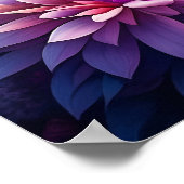 水かわいらしカラフル彩愛アートの花 ポスター (角)