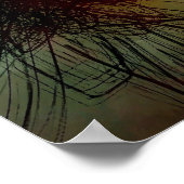 水かわいらしカラフル色の花抽象芸術 ポスター (角)