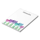 水かわいらしカラフル色フローラカスタム ノートパッド (回転)